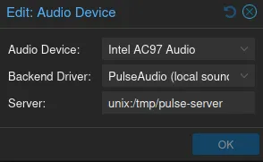 Audio menu