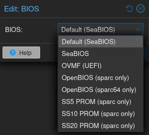 BIOS menu