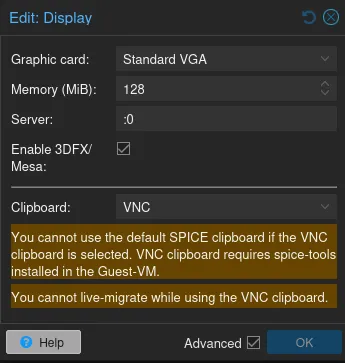 Display menu